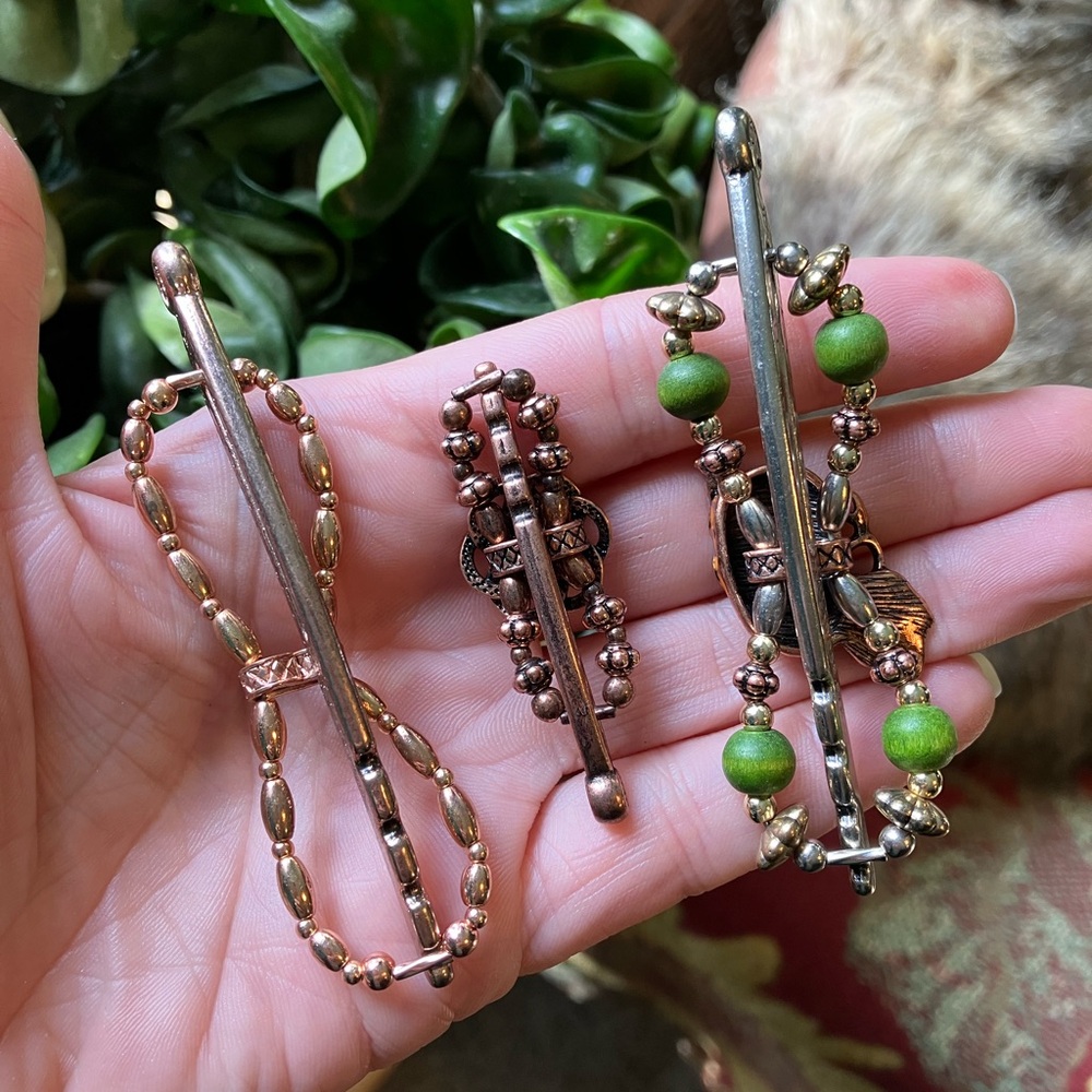 Set of 3 Lilla Rose Flexi Clips in XXS & SM Autumn Pumpkin Copper Celtic Rose - Picture 2 of 5